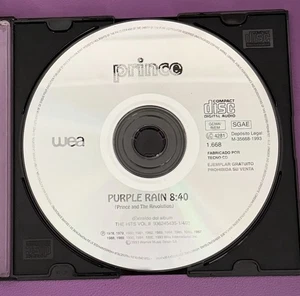 Prince & The Revolution Purple Rain 1993 Spainish Promo CD Single  - Picture 1 of 1