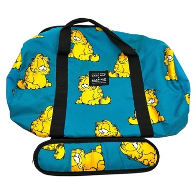 Lazy Oaf X Garfield Mini Duffle Bag Teal Cat Purse Crossbody Shoulder Strap - Image 1 of 4