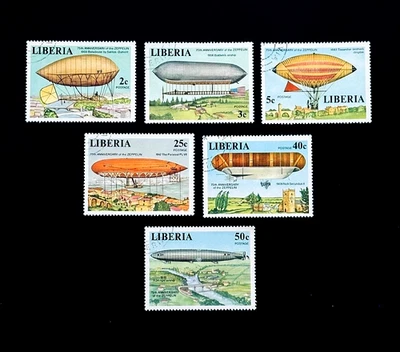 LIBERIA Stamp Lot - 1978 75 Years Zeppelin Airship Series CTO  83 Full Set🔥 - Image 1 of 2