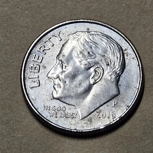 2016p Roosevelt Dime Error Die Chips Obverse Reverse Torch Uncertified - Picture 1 of 4