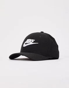30 $ Nike Air Sportswear Rise strukturierte Swooshflex Futura Mütze schwarz Größe M/L - Bild 1 von 11