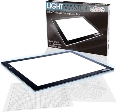 U.S. Art Supply Lightmaster 17"x24" A2 LED Lightbox Board 32.5" Diagonal Ultra - Image 1 of 4