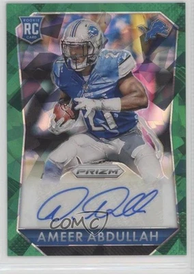 2015 Panini Prizm Rookie Signatures Green Crystal /35 Ameer Abdullah Auto RC - Image 1 of 2