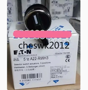 2 PIEZAS NUEVO EATON MOELLER A22-RWH3 mango largo 3 velocidades cabezal selector autoajustable - Imagen 1 de 3