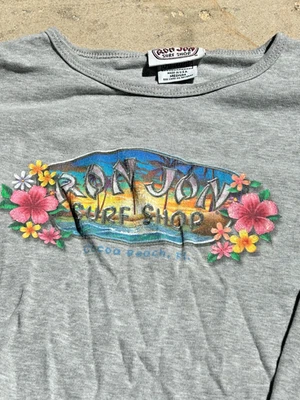 Camisa De Colección Y2K Gris Floral Ron Jon Surf Shop Cocoa Beach FL Mujer Talla M Foto 1 de 4