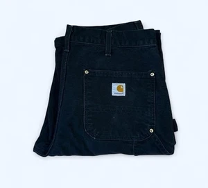 Carhartt Double Knee B01-BLK Carpenter Pants 34 X 33 VINTAGE - Picture 1 of 5