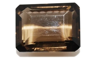 $1,200 42.45CT Loose Natural Smokey Quartz, Emerald Cut 24.02x18.07MM - Picture 1 of 7