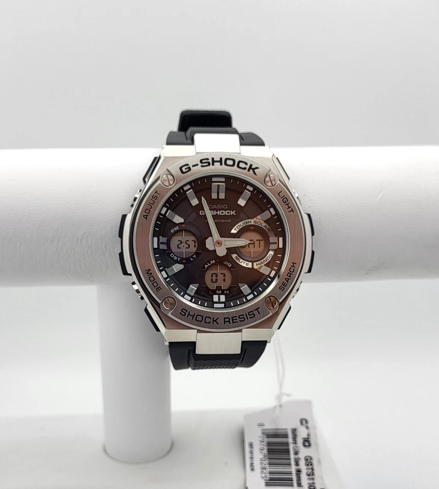 G-Shock GSTS110-1A G-Steel Analog-Digital Dial Dive Black Strap Solar Watch - Image 1 of 4