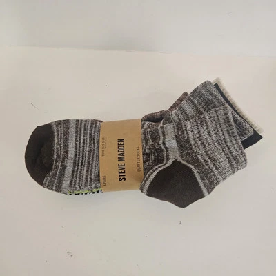 NWT Steve Madden Women’s 6 Pairs Multicolor Quarter Socks 9-11 ( Shoe size 5-10) - Image 1 of 4