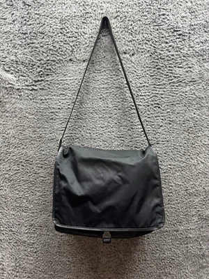 Vintage Prada Tessuto Nylon Leather Crossbody Messenger Shoulder Bag Black - Image 1 of 4