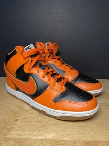 Nike Dunk High Retro “Chenille Swoosh” Safety Orange Sneakers Mens US 11 - Picture 1 of 20