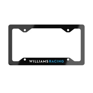Marco de matrícula Williams Racing - Accesorio de coche de metal de aluminio negro - Imagen 1 de 3