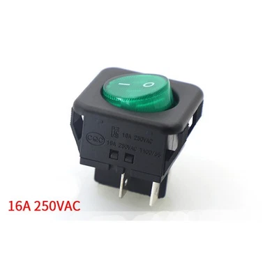SOKEN RK1-05 16A/250VAC ON/OFF 4 Pins Rocker Switch Green Light