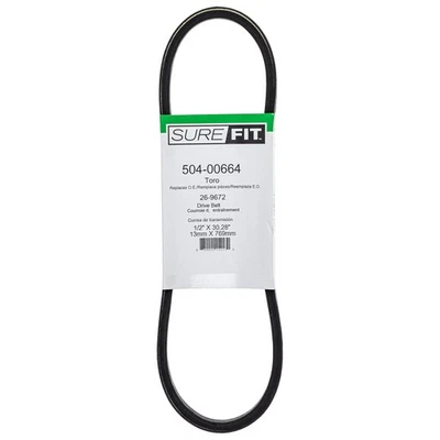SureFit Deck Drive V-Belt for Toro 26-9672 Power Throw Snowthrowers 622 722 724