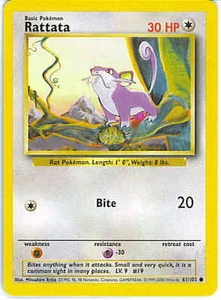 Rattata 61/102 Base Set 1 Ilimitado Común ¡COMO NUEVO! Pokemon - Imagen 1 de 1