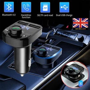 Wireless In-Car Bluetooth FM Transmitter MP3 Radio Adapter Car Kit USB Charger - Picture 1 of 15