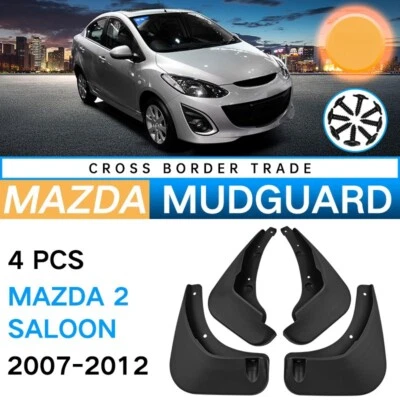 Para Mazda 2 Sedán 2007-2012 ABS Plástico Guardabarros Neumático Coche Protector de Lodo 4 Piezas Foto 1 de 4