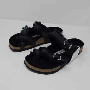Birkenstock Mayari Lammfell Fell geöltes Leder schwarz Sandalen Größe 7 - Bild 1 von 6