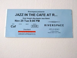 Ticket Stub | DICK VOIGT'S BIG APPLE JAZZ BAND | 2003 Nyack NY - Riverspace Arts - Bild 1 von 2