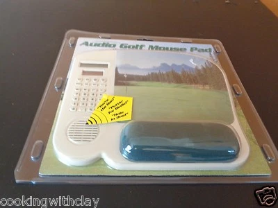 NEW AUDIO GOLF ERGONOMICALLY DESIGNED WRIST MOUSE PAD SOLAR-POWERED CALCULATOR  - Image 1 of 4