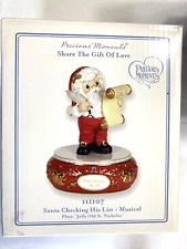 Precious Moments Share The Gift Of Love Santa Checking His List Musical