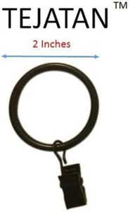 2 Inch - Metal Curtain Rings with Clips and Eyelets (Also Known as Rings with... - Picture 1 of 1