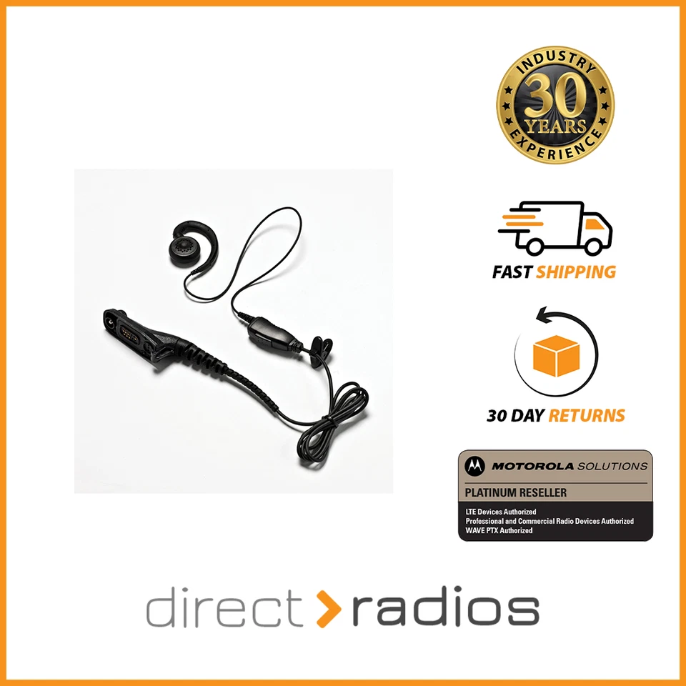 Motorola Mag One Swivel Earpiece with Mic & PTT for DP4000e Series - PMLN5975A - Image 1 of 1