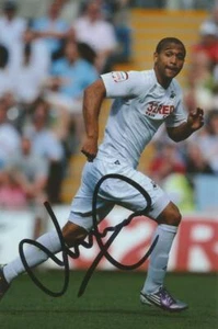SWANSEA: LUKE MOORE SIGNED 6x4 ACTION PHOTO+COA - Picture 1 of 1