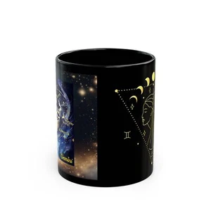 Taza negra Gemini Zodiac - Imagen 1 de 9