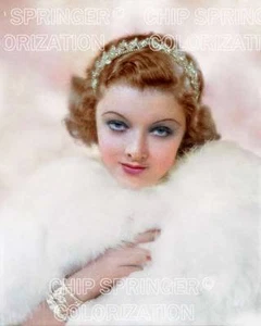 MYRNA LOY IN BROADWAY BILL 8X10 BEAUTIFUL COLOR PHOTO BY CHIP SPRINGER - Picture 1 of 1