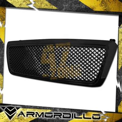 Para Lincoln Mark LT 2006-2008 ABS Rejilla de malla de repuesto negro brillante Foto 1 de 4