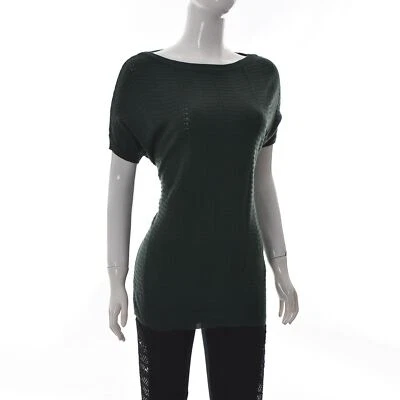 Missoni Women's Boat Neck Basket Weave Knitted Top Tunic Short Sleeve Size GB-6 - Image 1 of 4