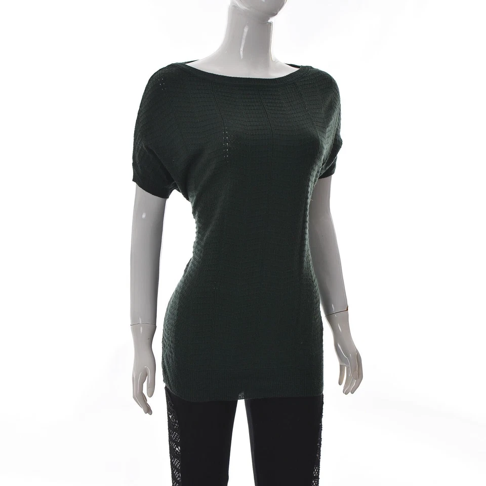 Missoni Women's Boat Neck Basket Weave Knitted Top Tunic Short Sleeve Size GB-6 - Image 1 of 4