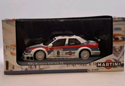 ALFA ROMEO 155 V6 GTA PRES. Squadra Martini DTM 95 1/43 MINICHAMPS Bianca - Immagine 1 di 4