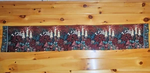 CORREDOR DE MESA NAVIDAD CON VELAS FESTIVAS, LAZOS, FLOR DE PASCUA 12 X 67" - Imagen 1 de 5