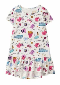 New Gymboree Girls 4 year Ivory Tunic Top Cosmic Fun Soft Knit Ruffle Hem - Picture 1 of 3
