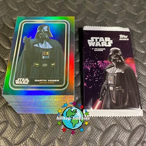 2023 TOPPS STAR WARS FLAGSHIP COMPLETE 100-CARD 🌈 RAINBOW FOIL SET 🌈 +WRAPPER! - Picture 1 of 1