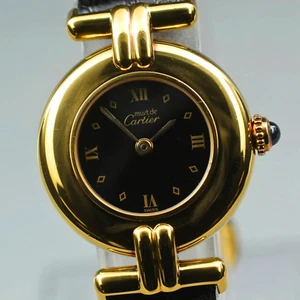 Reloj de cuarzo vintage casi nuevo Cartier Colisee 590002 para mujer negro 24... - Imagen 1 de 21
