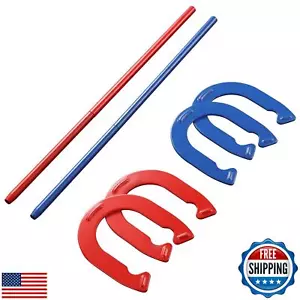 PoPoHoser Horseshoes Outside Game, Horseshoes Outdoor Games Set Heavy Duty St - Picture 1 of 5