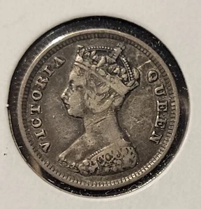 Hong Kong 10 cents. 1893. Great VF Queen Victoria's coin. - Picture 1 of 2