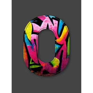 Letter O Fluorescent Abstract Tagging Graffiti Initial Canvas Art Print Poster - Bild 1 von 6