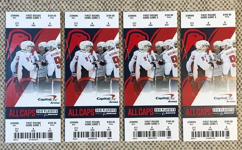 2018 Washington Capitals Official NHL Playoff Ticket Stub - Pick Round Cover