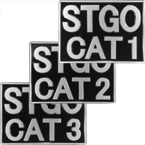 Abnormal Load STGO CAT 1 2 3 Truck Novelty Pressed metal Plate 11x8 black silver - Picture 1 of 7