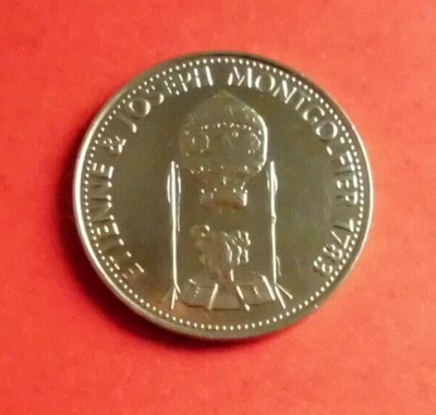 Münze Medaille Shell Etienne & Joseph Montgolfier mit Heißluftballon 1783 - Bild 1 von 2