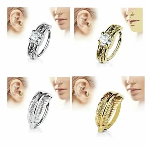 Anillo nariz aro perno anillo nariz pequeño 8 mm, cristal incrustado diamante - Imagen 1 de 17