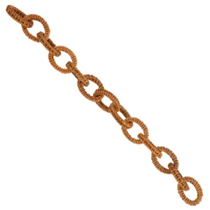 Wicker Ring Chain Rattan Woven Link Decor Coffee Table Decorations - Picture 1 of 12