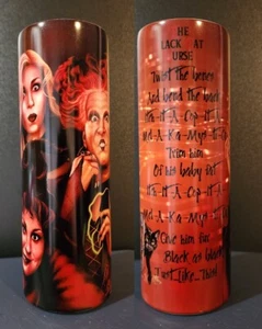 Vaso delgado Hocus Pocus Black Cat Curse 20 oz TOTALMENTE NUEVO - Imagen 1 de 5