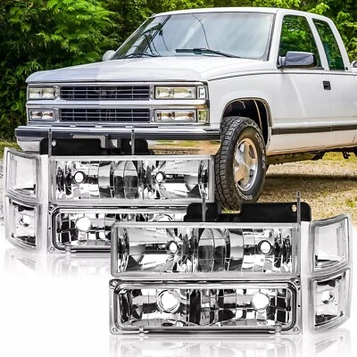 Faros con lámparas de parachoques Fit 1994-1998 Chevy Silverado C10 C/K 1500 2500 3500 Foto 1 de 4