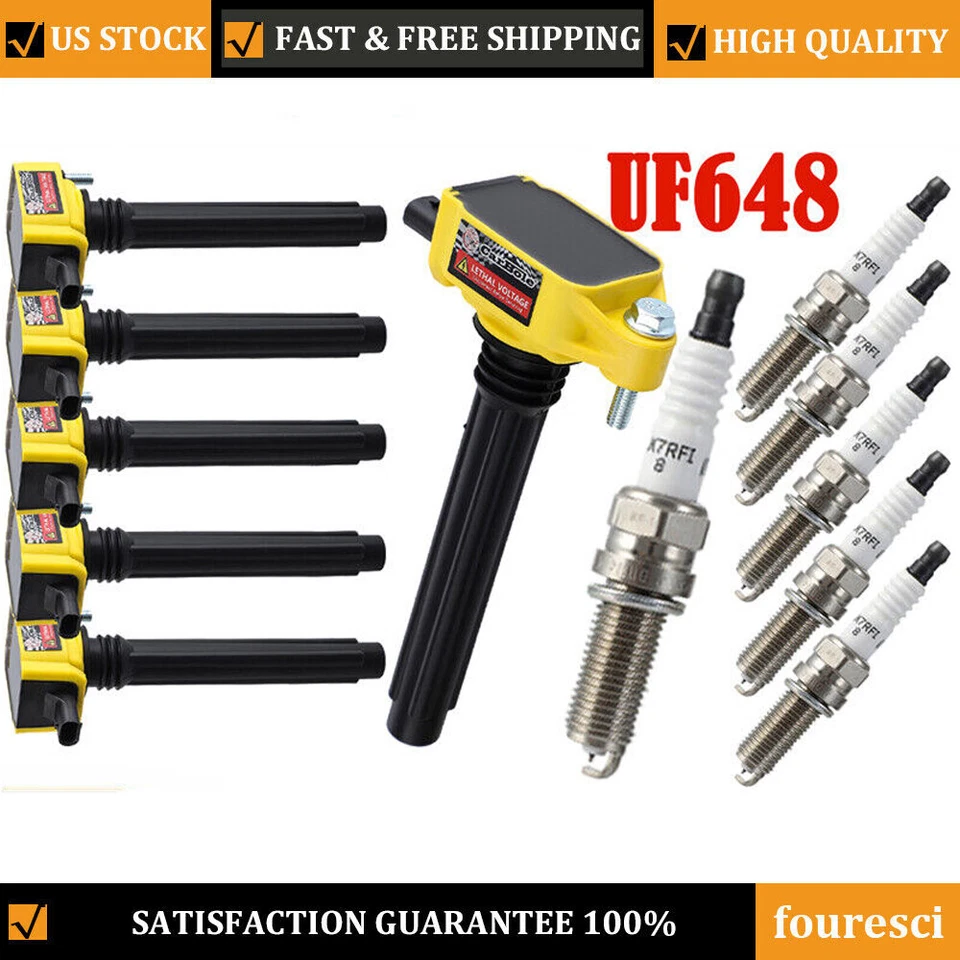 6 bobinas de encendido UF648 y 6 bujías para Dodge Charger 2011-2017 3,6 L V6 NUEVO Foto 1 de 4