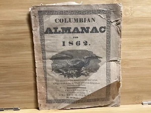 Colombian Almanac For 1862 - Civil War Era & Slave Trade Story Of Brig Brillante - Picture 1 of 9